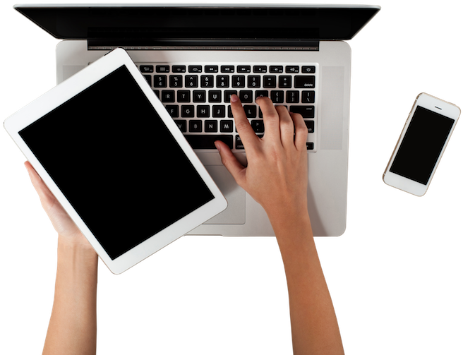 Laptop Png Photo - Hand And Laptop Png (700x560), Png Download