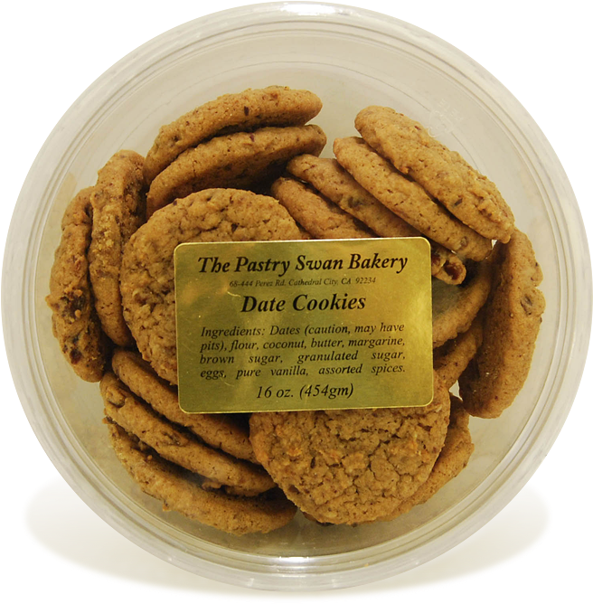 Pastry Swan Bakery Date Cookies - Peanut Butter Cookie (700x700), Png Download