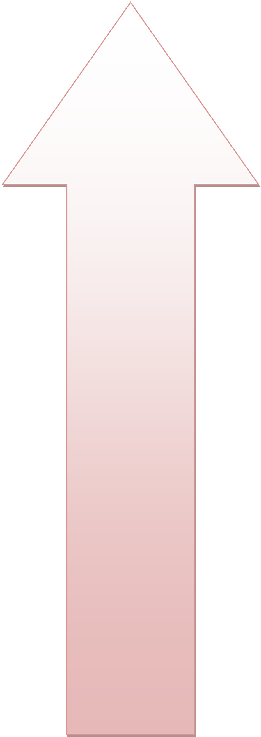 Upwards Arrow Red Gradient - Room (535x1507), Png Download