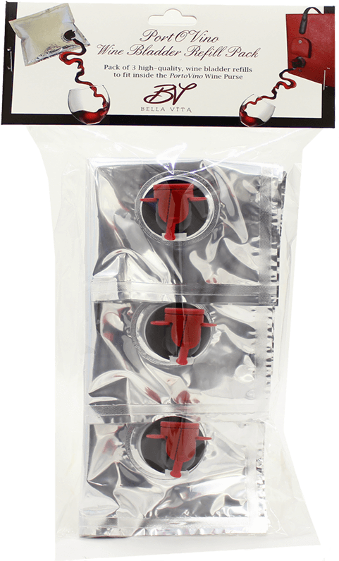 Portovino Party Pouch Set With Pouring Spouts Displayed - Martini Glass (800x800), Png Download