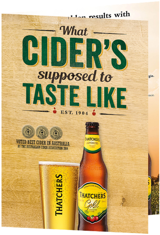 11007 Thatchers Trade Presenter With 330ml 2 - Thatchers Gold (539x776), Png Download