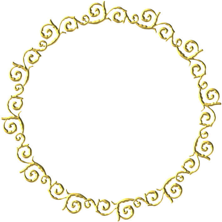 Gold Frame Png (720x720), Png Download