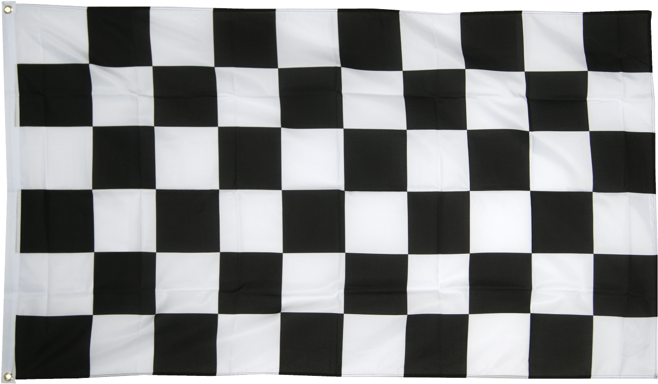 Buy Checkered Black White Flags At A Fantastic Price - Blue And White Checkered Flag (1500x998), Png Download
