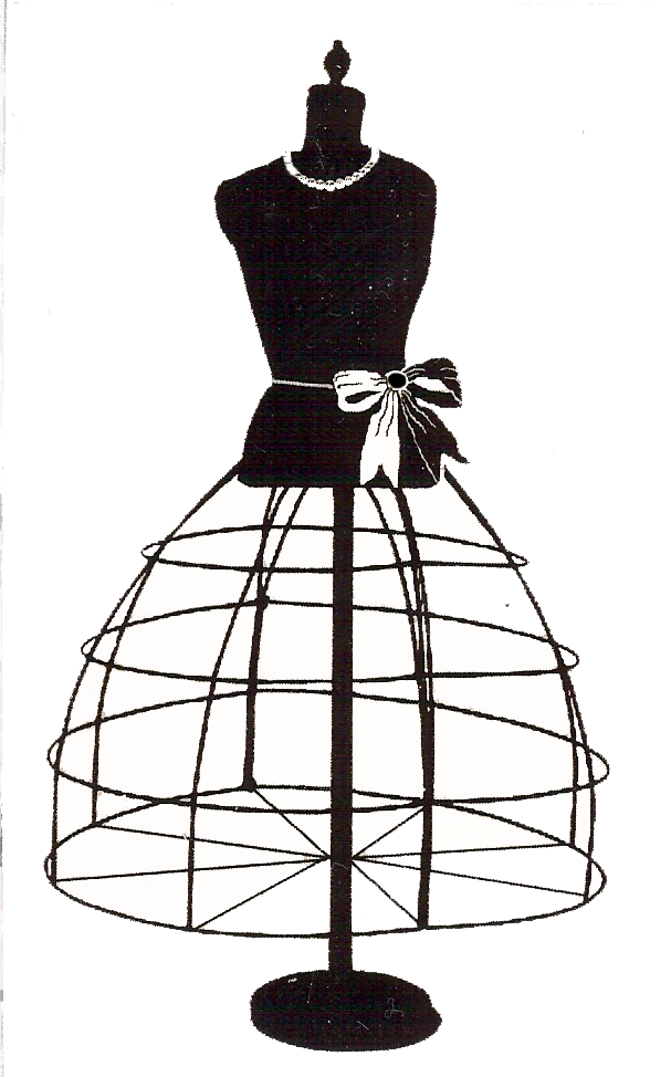 Free Vintage Digi Stamp - Vintage Dress Silhouette (588x974), Png Download