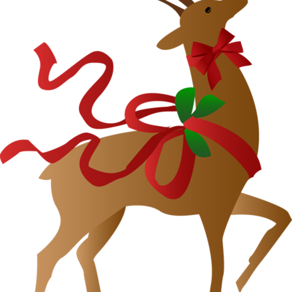 Free Christmas Reindeer Clipart Free Christmas Reindeer - Transparent Reindeer Christmas Clipart (1024x1024), Png Download
