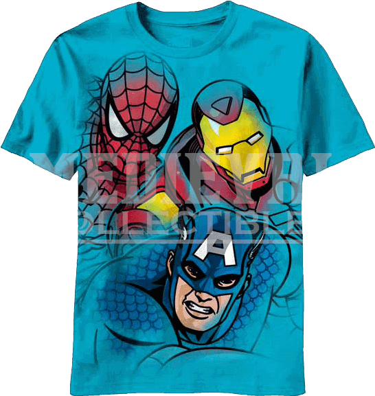 Junior Turqoise Marvel Avengers T Shirt - Marvel's Avengers T Shirts (580x580), Png Download