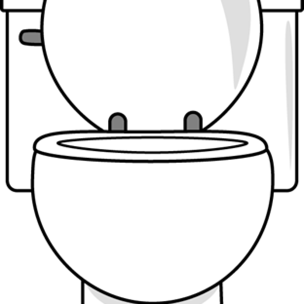 Restroom Clip Art Restroom Clip Art Misc Pinterest - Toilet Cartoon Black And White (1024x1024), Png Download