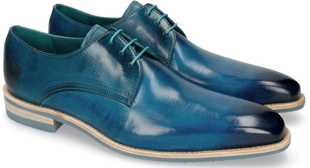 Derby Shoes Lance 24 Bluette Lasercut Crown - Slip-on Shoe (1024x1024), Png Download