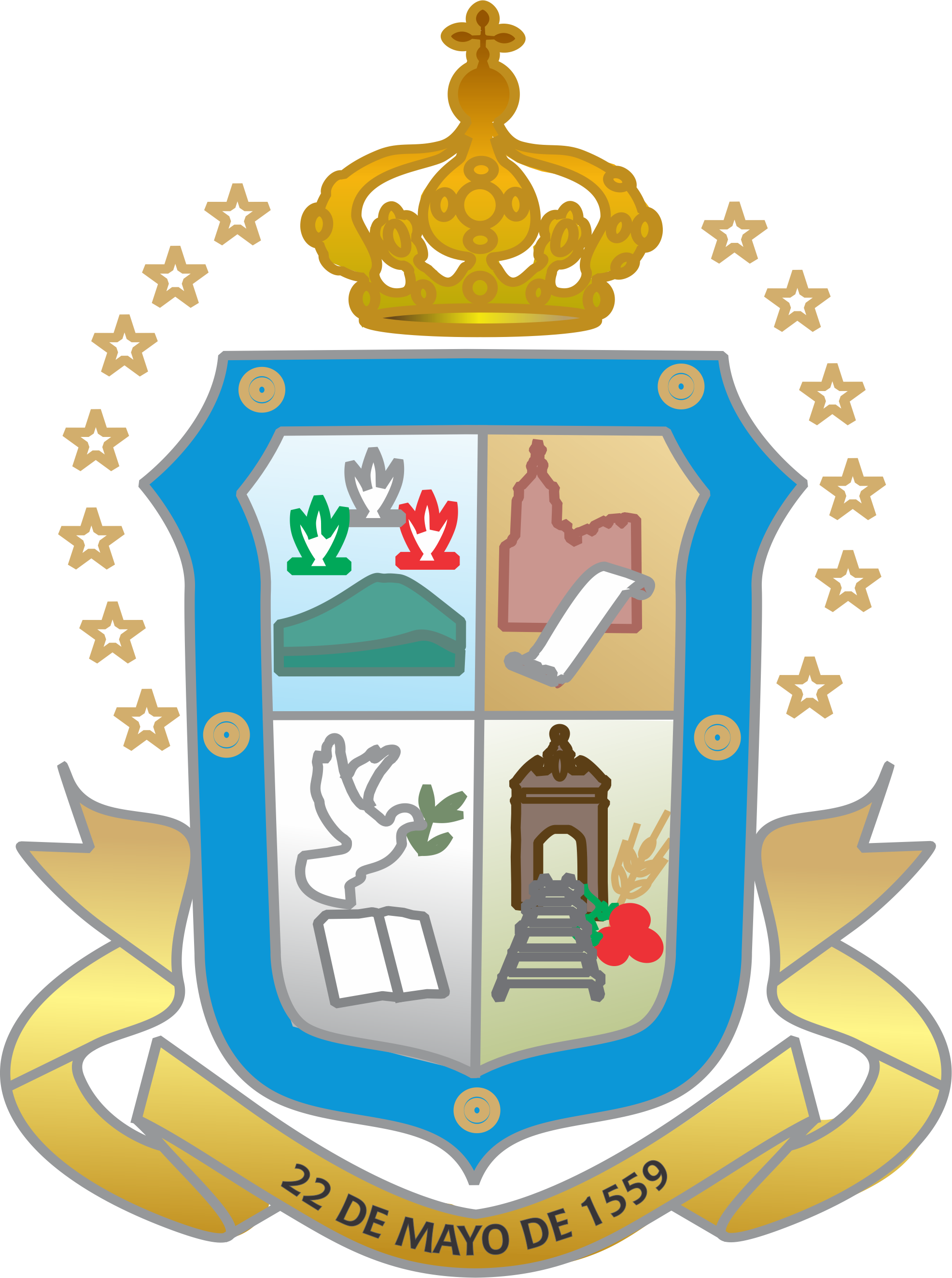 Escudo De Yurécuaro, Michoacán Color - Escudo De Yurecuaro Michoacan (1972x2647), Png Download