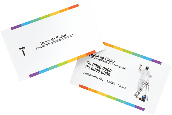 Cartão De Visita Pintor Modelo - Graphic Design (768x549), Png Download