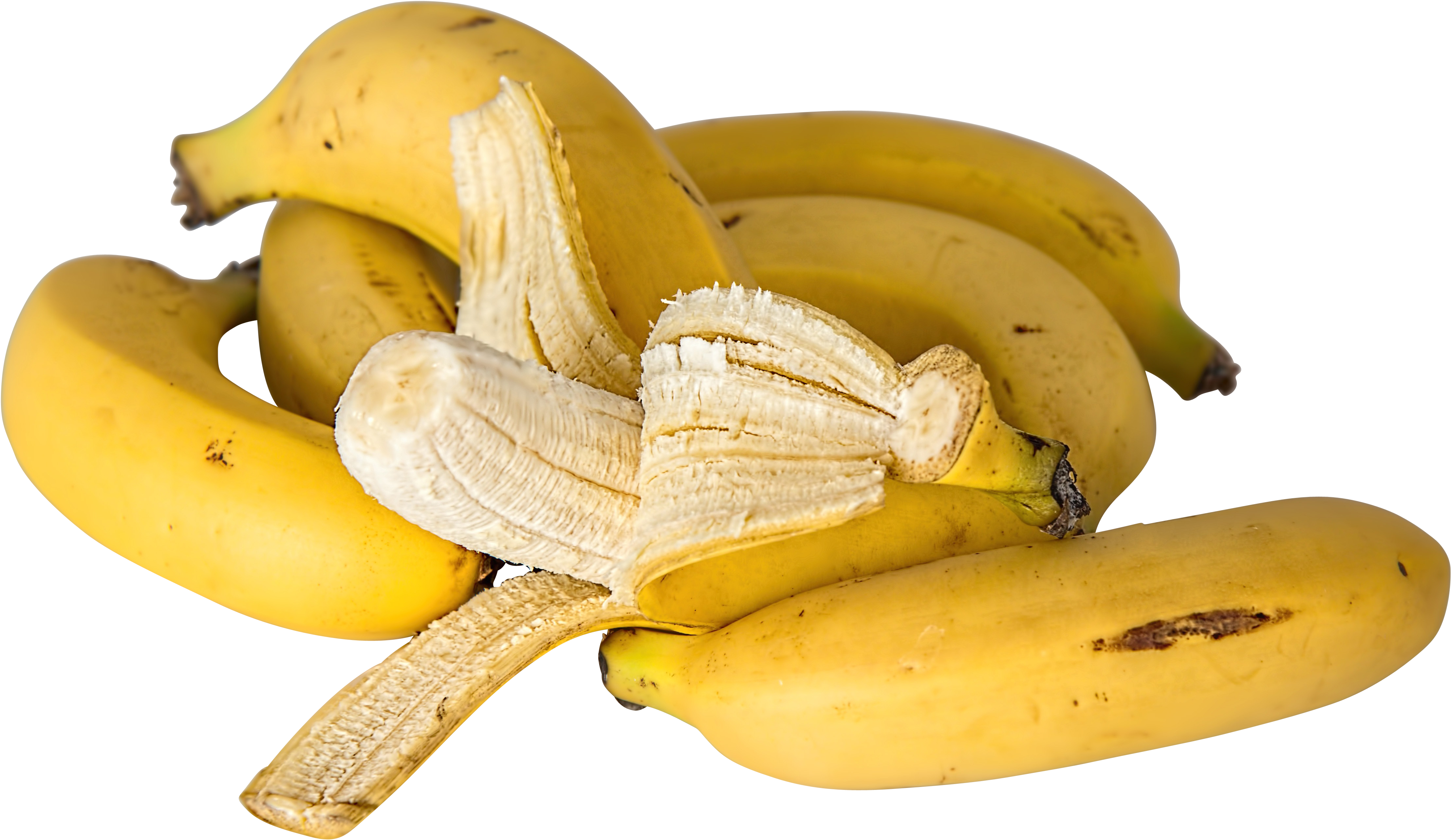 Unpeeled And Peeled Bananas Png Image - Cuantas Calorias Tiene Un Platano (5472x3648), Png Download