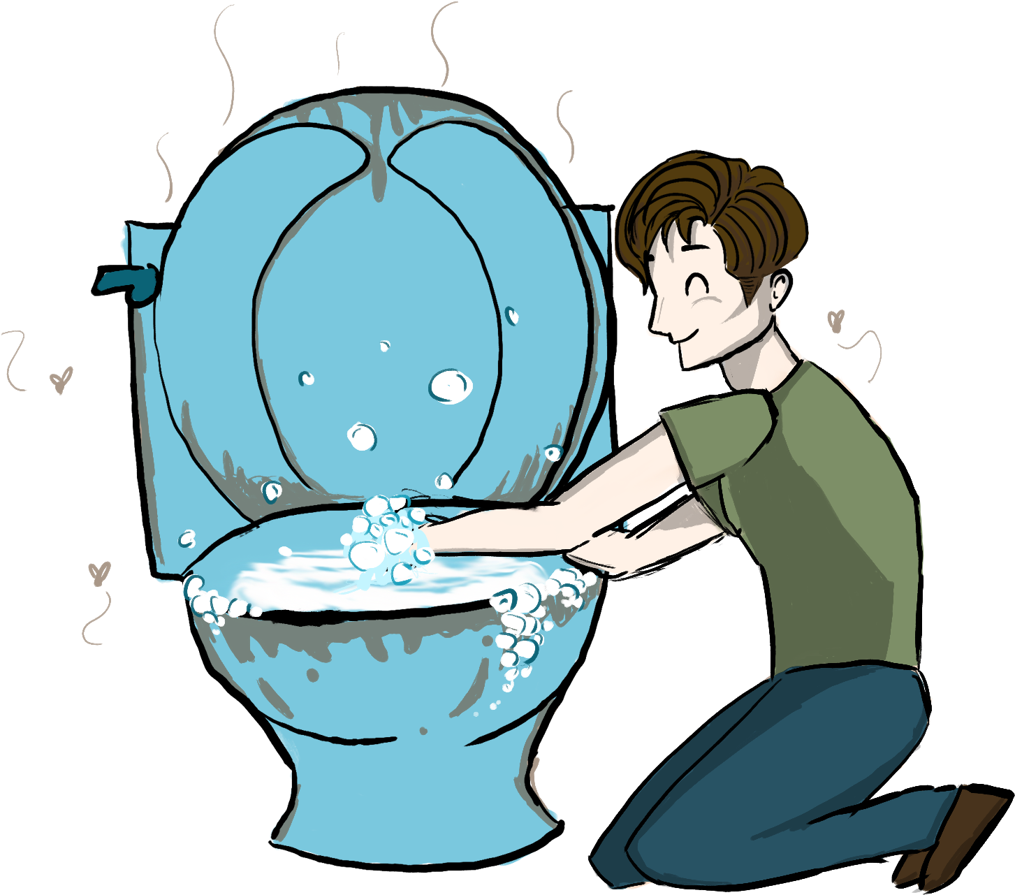 Download Transparent Clipart Toilet Flush Toilet Cartoon PNGkit