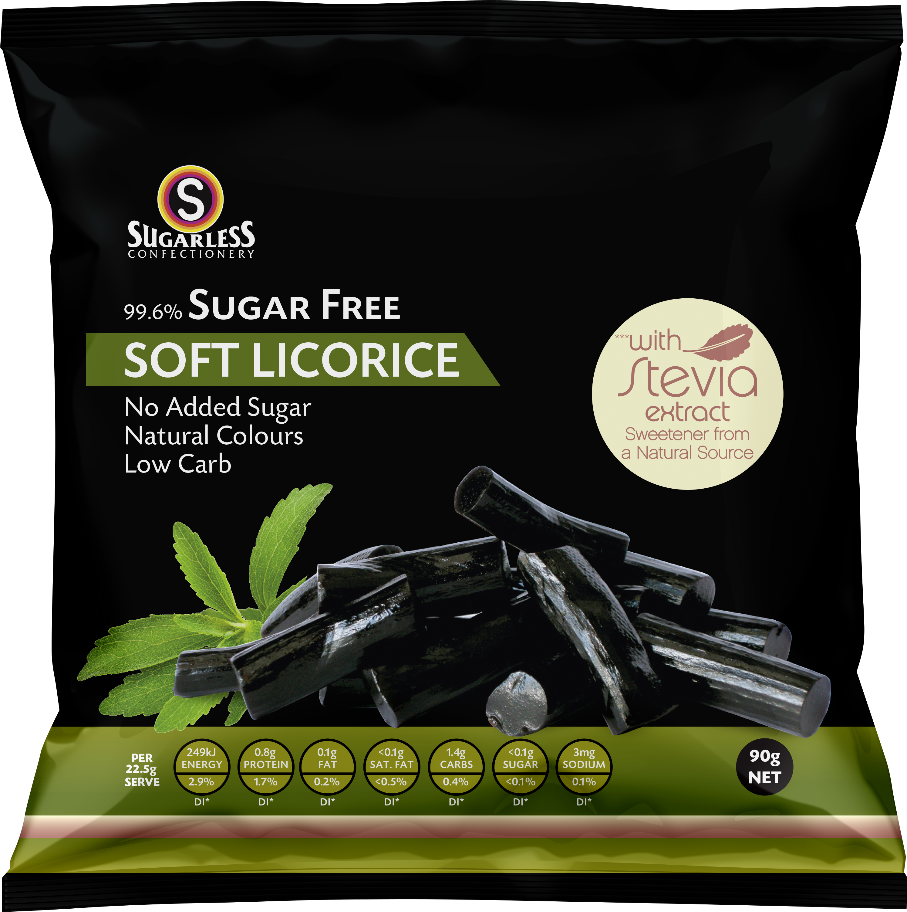 Soft Licorice Pieces With Stevia - Seed (4000x4000), Png Download