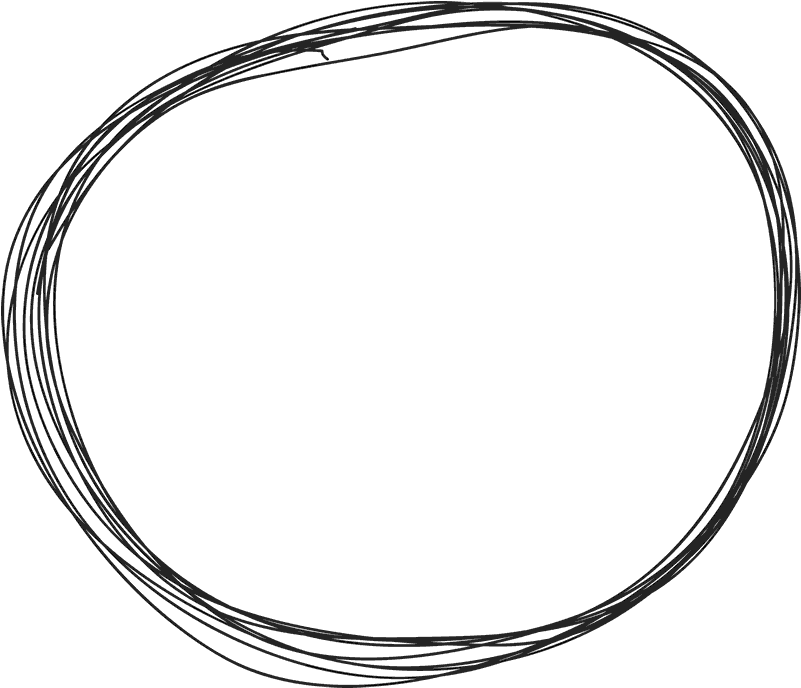 Thin Circular Doodle Rubber Stamp - Circle (800x800), Png Download