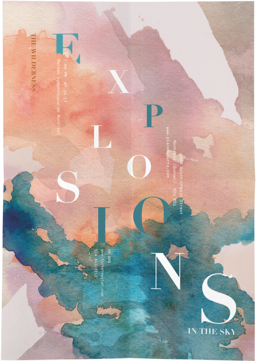 Explosions In The Sky - Poster (1366x1307), Png Download