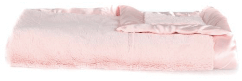 Light Pink Lush Satin Border Mini Blanket - Mattress (1000x1000), Png Download