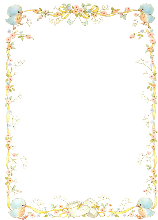 Bautismo Kit Ruth Morehead - Flower Border Transparent Background (571x800), Png Download