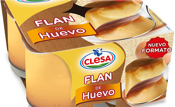 Flan De Huevo - Clesa (855x450), Png Download