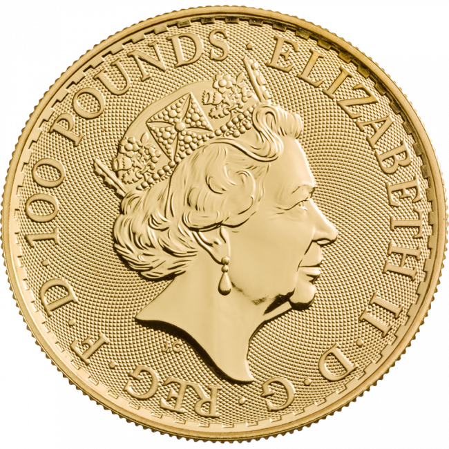 1 Oz Britannia Gold Coin 2018 Back - Britannia Gold Coin (650x650), Png Download