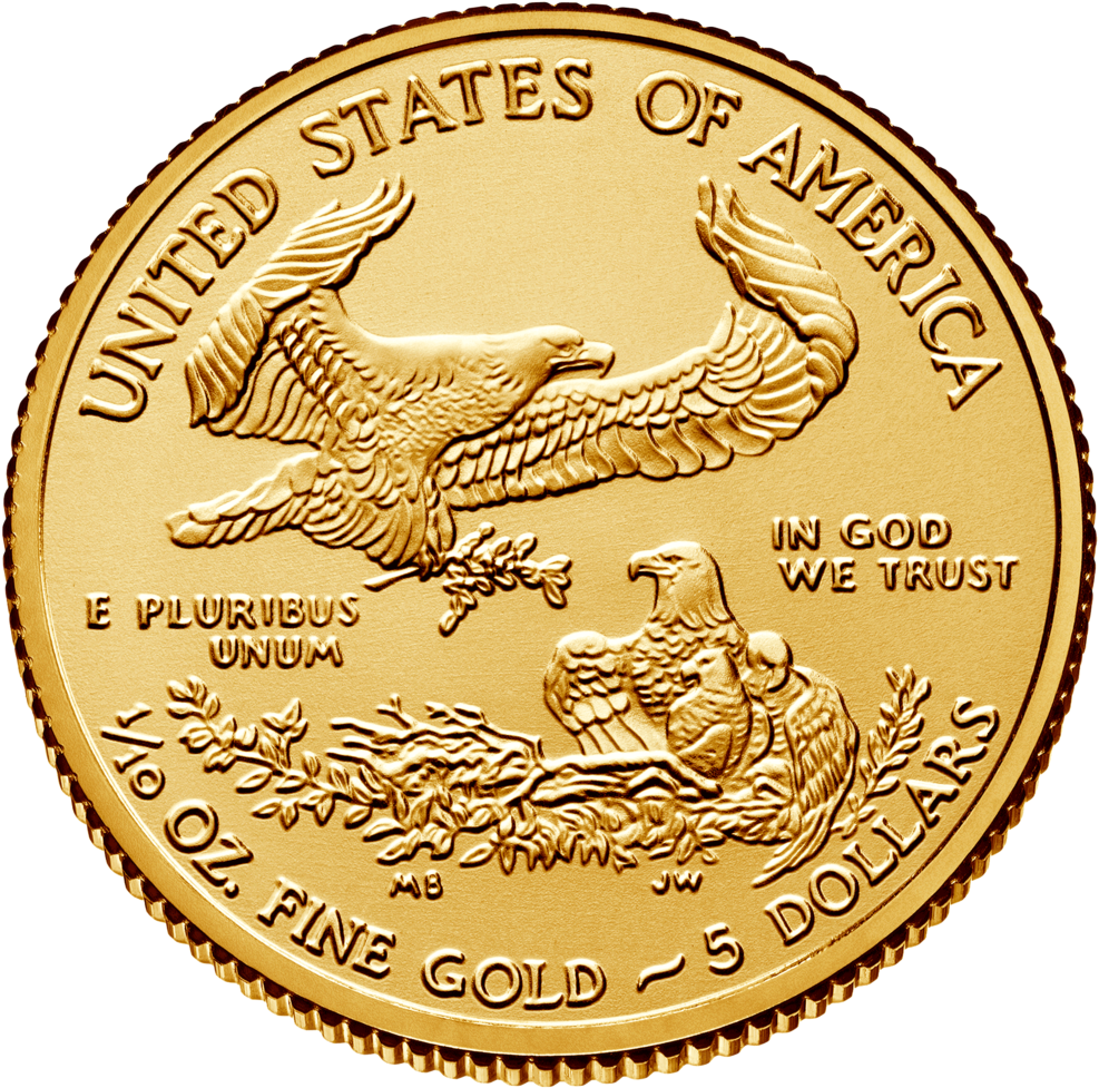 2018 $5 American Eagle Gold, Bu Mint Condition (1000x1000), Png Download