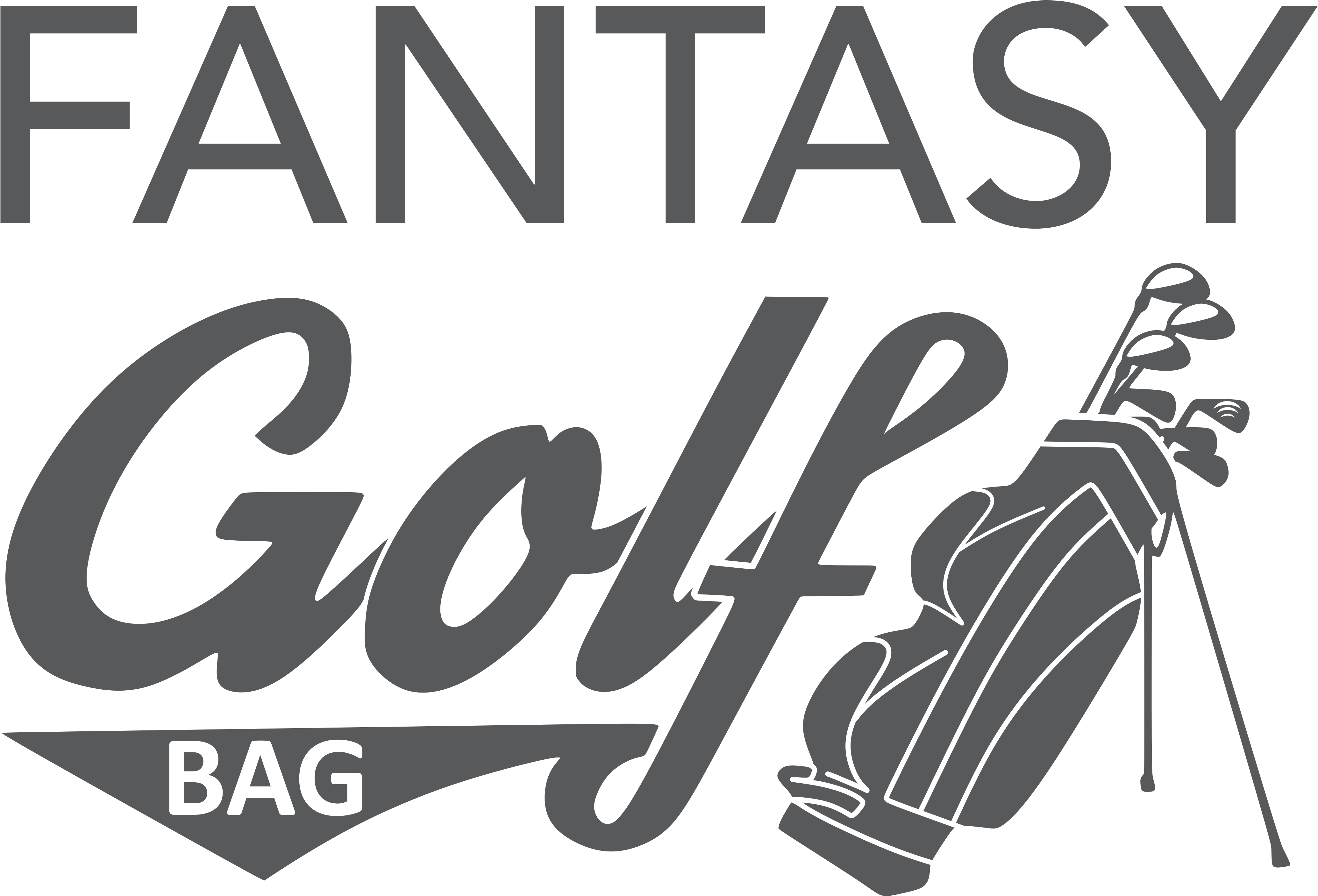 Fantasy Golf Bag Fantasy Golf Bag - Iron (4638x3275), Png Download