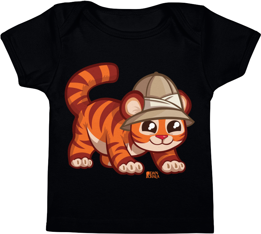 Baby Tiger Infant Tee - Cartoon (1000x1000), Png Download