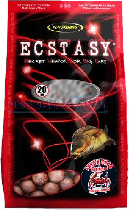Бойлы Fun Fishing Ecstasy Supreme Fruits 800г 20мм - Bouillette Ecstasy (800x800), Png Download