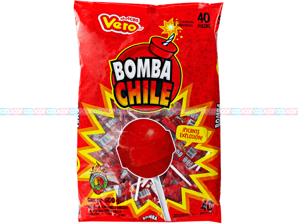 Vero Bomba C/chile 24/40 Vero - Bomba Chile Lollipop (1000x1000), Png Download