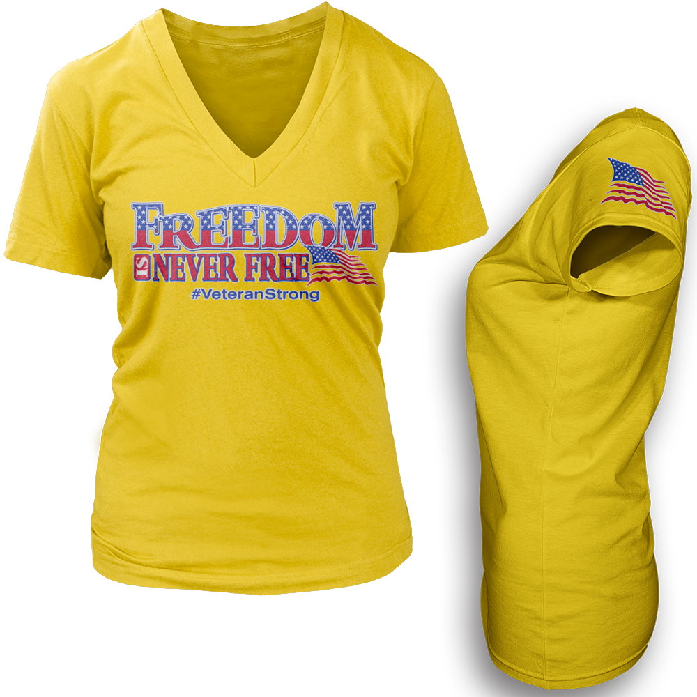 Freedom Is Never Free Ladies Tee Shirt - Shirt (1000x1000), Png Download