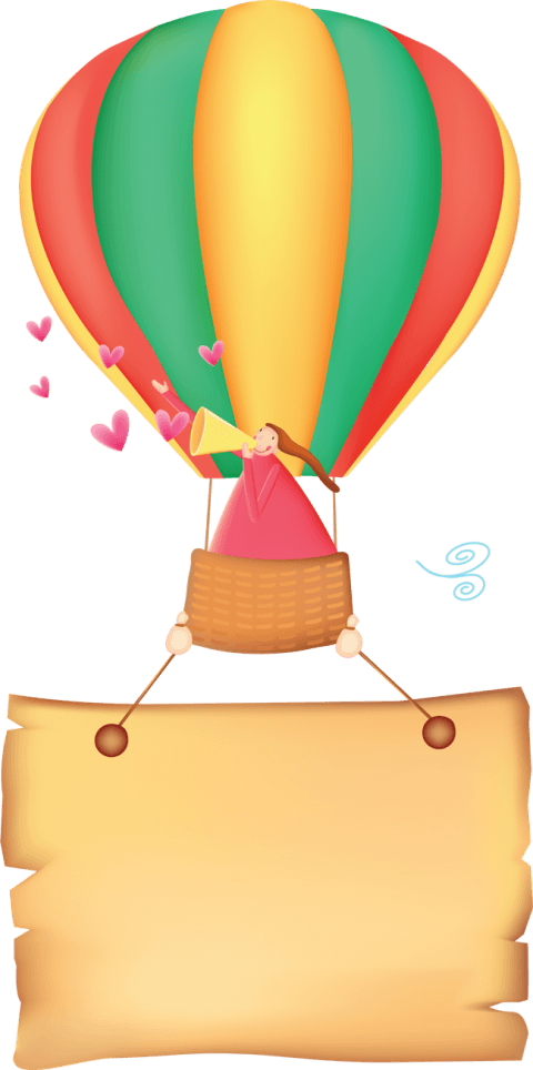 Free Png Airship Png Images Transparent - Air Balloons Cartoon Frame (480x964), Png Download