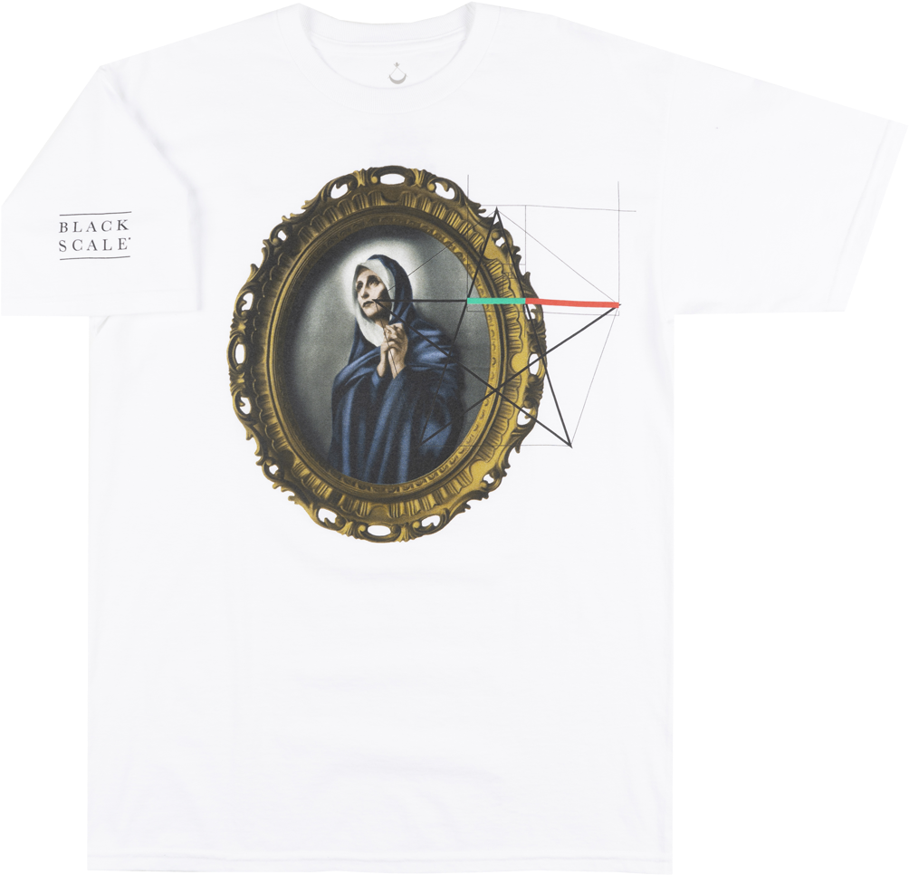 Black Scale Geomary T-shirt Mens Occult Streetwear - Crest (1050x1000), Png Download