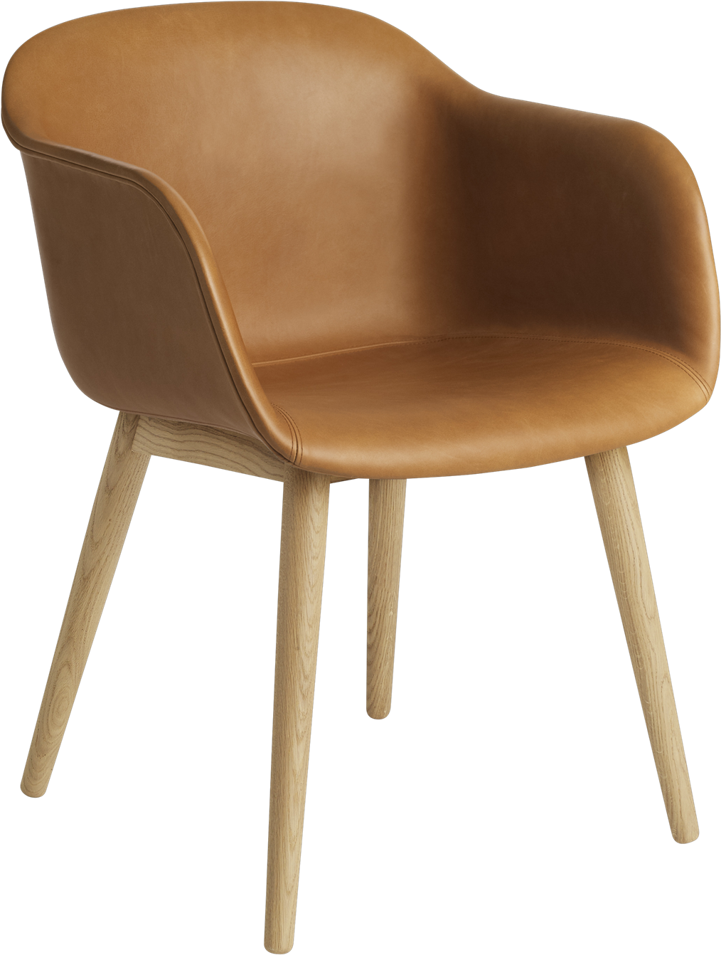 Fiber Armchair Wood Base - Muuto Fiber Armchair Tube Base (2000x2000), Png Download
