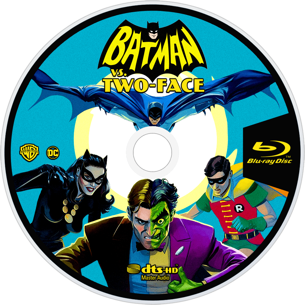 Two-face Bluray Disc Image - Batman Caped Crusaders Movie (1000x1000), Png Download