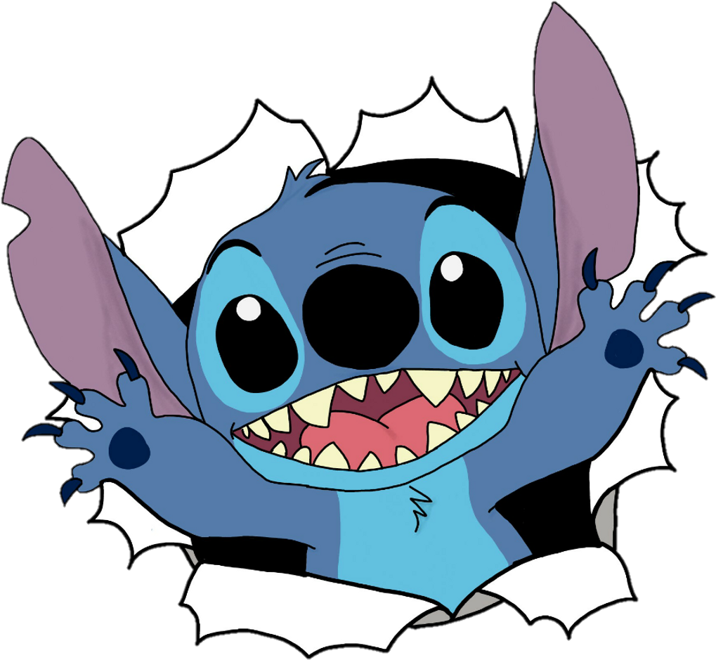 Liloandstitch Sticker - Lilo And Stitch Hello (1024x979), Png Download