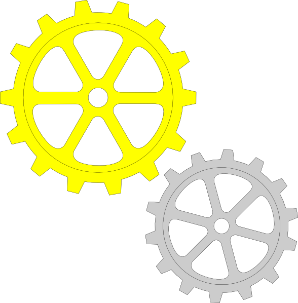 Free Vector Separate Gears Clip Art - Gears Clipart (588x598), Png Download