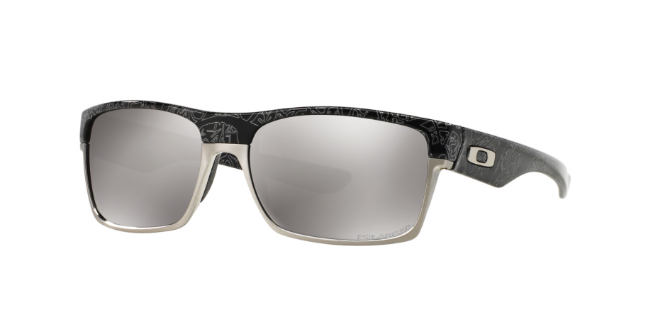 Oakley Two Face Polished Black / Silver Ghost Text - Reflection (920x575), Png Download