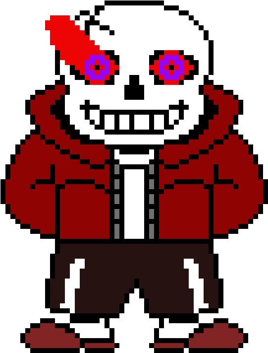 Insane Hardtale Sans - Sans Error Undertale Pixel Art (620x770), Png Download