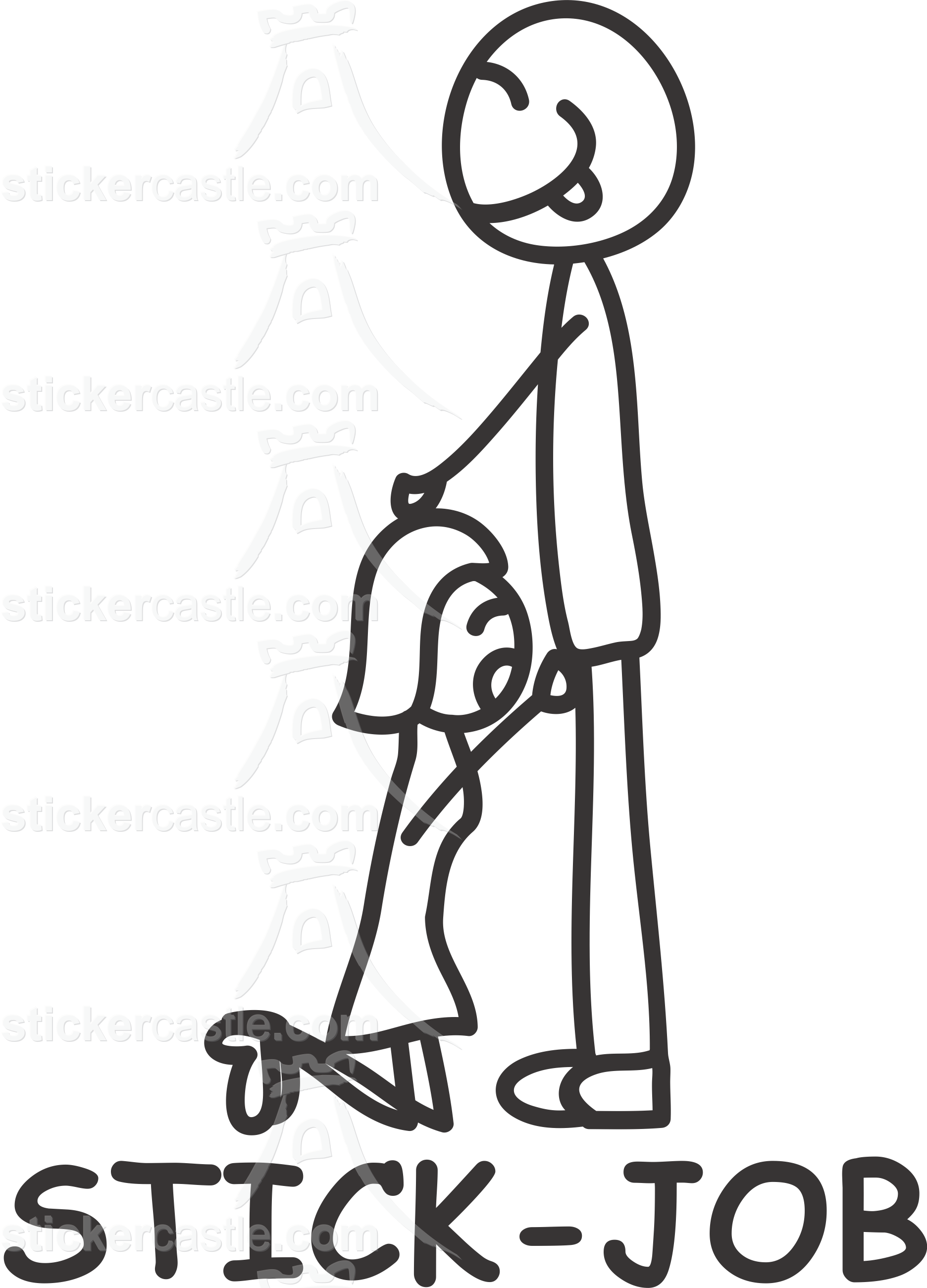 Anti Stick Family Sticker - Stick Fuck (1872x2600), Png Download