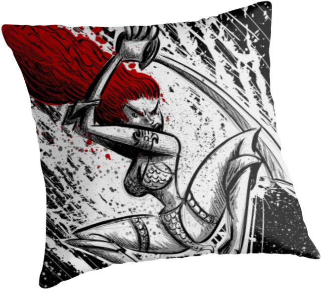 Red Sonja, Red Sonya, Joe Badon, Comic Book, Wall Art, - Cushion (875x875), Png Download