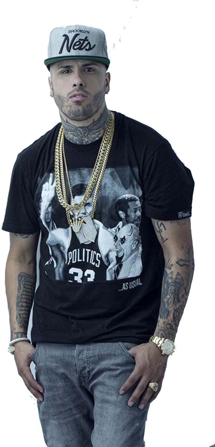 Nicky Jam - Becky G And Nicky Jam (825x1713), Png Download