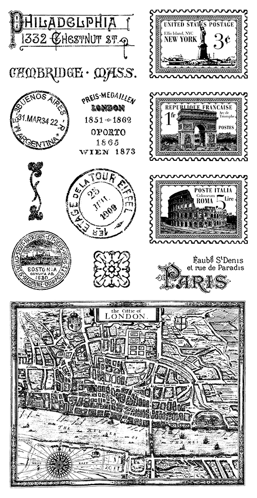 Cling Stamp - Illustration (500x969), Png Download