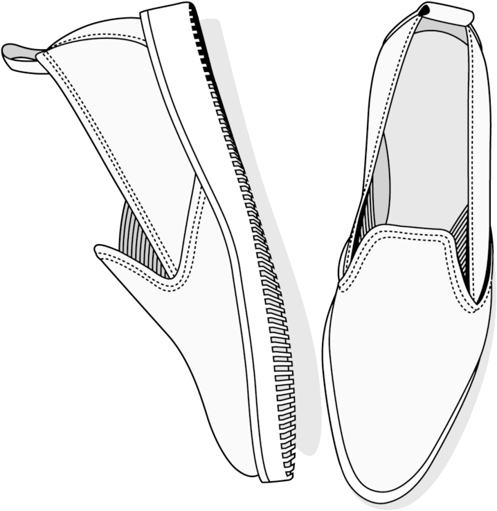 Vector Shoes 01 - Sketch (1000x1000), Png Download