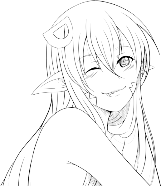 The Miia Of Your Dreams By Manonkyuun - Line Art (600x615), Png Download