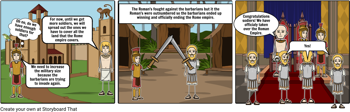 Why Rome Fell - Cartoon (1164x385), Png Download