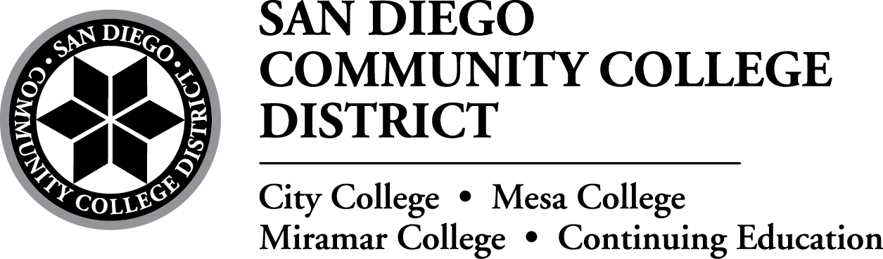 Black And White Png - San Diego Community College District (1255x369), Png Download