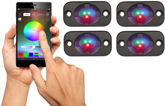 Led Rgb Rock Lights - Iphone (600x600), Png Download