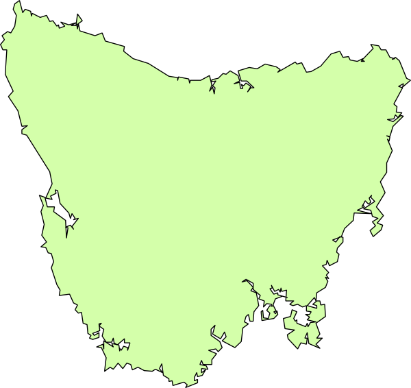 Blank Map Of Tassie Png (600x566), Png Download