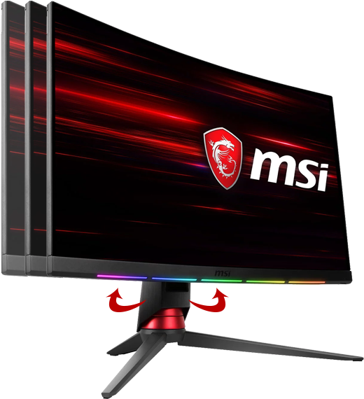 Swivel - Msi 27 Inch Monitor (699x569), Png Download
