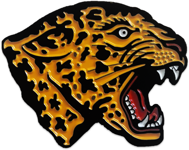 Tony Blue Arms Leopard Black Lapel Pin V=1478754406 - Roar (992x1024), Png Download