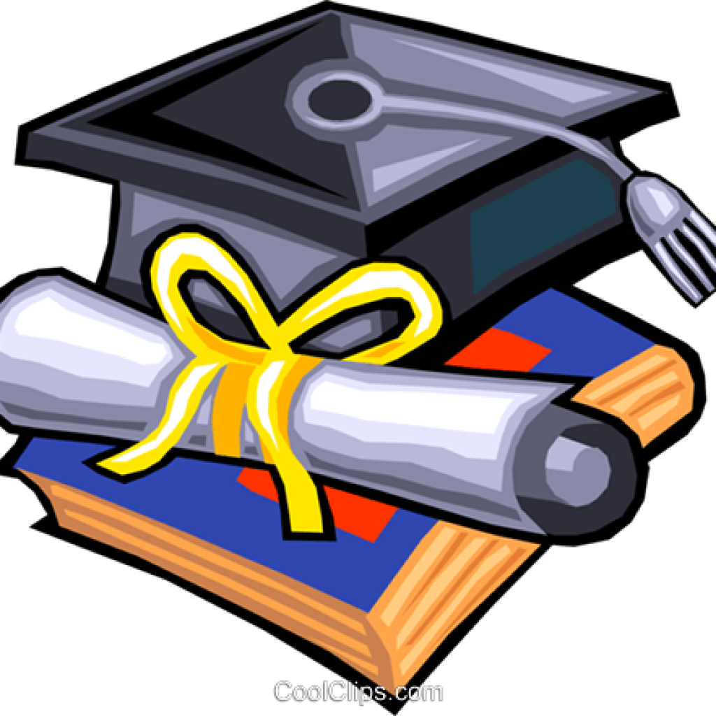 Diploma Clipart Graduation Hat And Diploma Royalty - Graduation Cap And Diploma Clip (1024x1024), Png Download